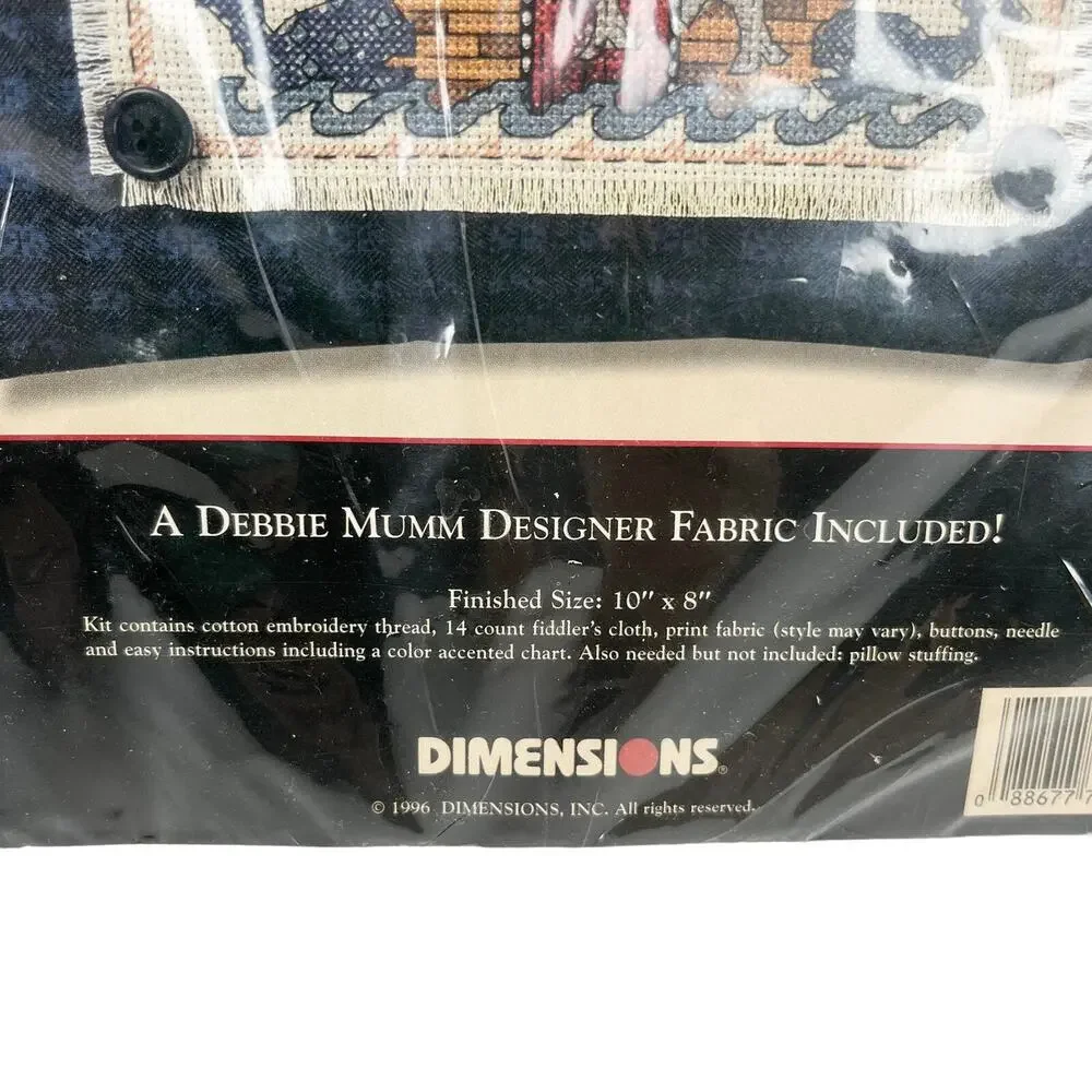 Debbie Mumm Vintage Noah's Ark Pillow Counted Cross Stitch Kit #72381 New